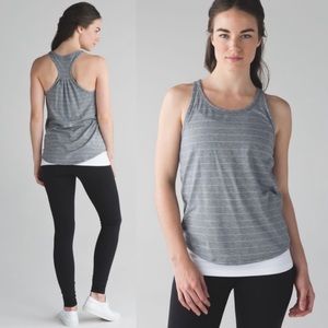 Lululemon Everyday Tank Grey Striped 6